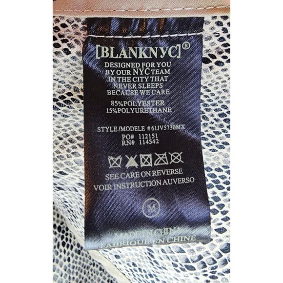 Blank NYC Snake Eyes Open Front Draped Faux Suede Moto Boho Jacket - Picture 9 of 9